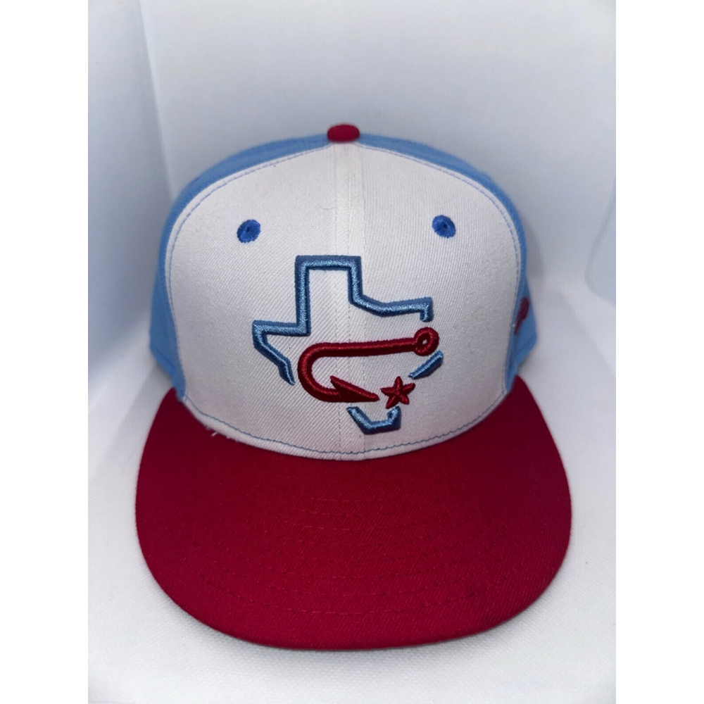New Era Baseball Cap Size 7 5/8 Blue and Red Corpus Christi Hooks
